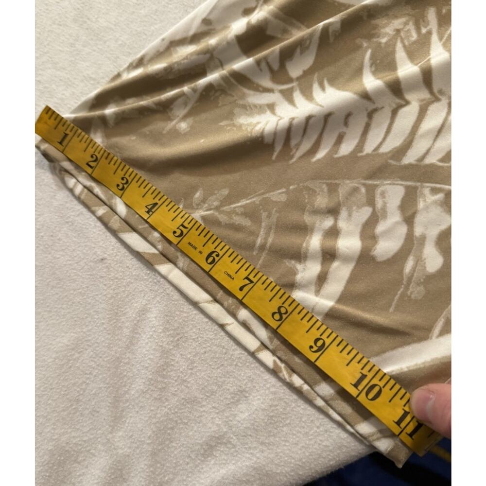 Chico's Palm Pattern Jumpsuit Wide-Leg Sleeveless Feather Tan Size 2 - Picture 7 of 14